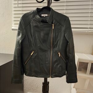 Calvin Klein Dark Green Jacket with Gold Zippers